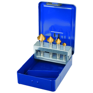 Deburring countersink HSS DIN335C 90° (6-pcs.) 6,3/8,3/10,4/12,4/16,5/20,5) TiN